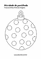 Desenho pontilhado de Natal