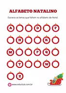 Atividade alfabeto natalino