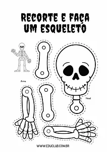 Atividade esqueleto humano para Educação Infantil