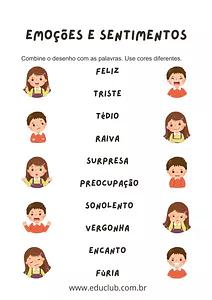 Relacione as emoções