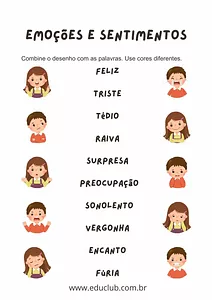 Relacione as emoções