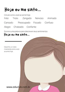 Atividade sobre emoções e sentimentos para Ensino Fundamental