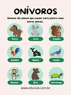 Cartaz dos animais onívoros