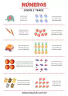 Conte e escreva os números para 1º Ano de Números - Material educacional