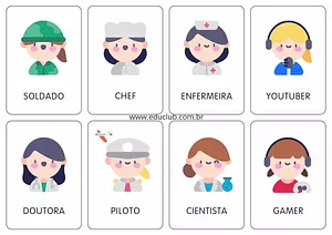 Jogo da memória profissões