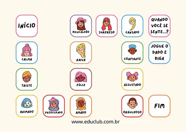 Jogo das emoções para 2º Ano, 1º Ano de Educação Emocional, Emoções - Material educacional