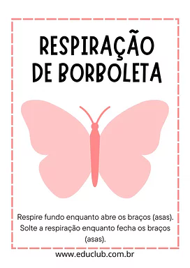 Respiração de borboleta para 3º Ano, 2º Ano, 1º Ano de Educação Emocional, Mindfulness - Material educacional