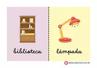 Móveis da casa Móveis da casa para Creche, Pré-Escola de Língua Portuguesa, Vocabulário - Material educacional