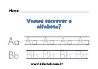 Alfabeto maiúsculo e minúsculo pontilhado Alfabeto maiúsculo e minúsculo pontilhado para 1º Ano de Língua Portuguesa, Alfabeto - Material educacional