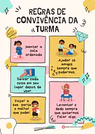 Regras de convivência da turma para 5º Ano, 4º Ano, 3º Ano, 2º Ano, 1º Ano de Recursos Educativos - Material educacional