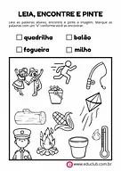 Atividade Festa Junina 1 ano