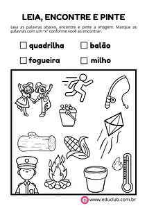 Atividade Festa Junina 1 ano