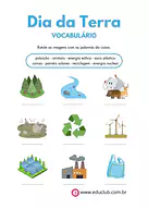 Atividade do Dia da Terra para completar Atividade do Dia da Terra para completar para 2º Ano, 1º Ano de Datas Comemorativas, Vocabulário, Dia da Terra - Material ...