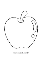 Frutas pontilhadas para Creche, Pré-Escola de Língua Portuguesa, Pré-escrita - Material educacional