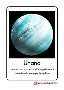 Flashcard do planeta Urano