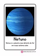 Flashcard do planeta Netuno