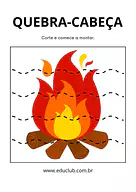 Quebra-cabeça de Festa Junina para Creche, Pré-Escola de Datas Comemorativas, Festa Junina, Passatempo - Material educacional