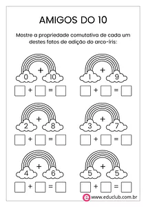 Propriedade comutativa com os amigos do 10