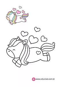 Unicórnio para colorir