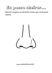 Órgãos dos sentidos para colorir