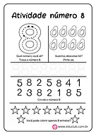 Atividade número 8 para 1º Ano de Números, Matemática - Material educacional