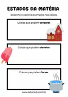 Exemplos de estados físicos da matéria Exemplos de estados físicos da matéria para 3º Ano, 2º Ano de Ciências, Estados da Matéria - Material educacional