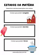 Exemplos de estados físicos da matéria