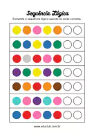 Atividade de sequência das cores Atividade de sequência das cores para Pré-Escola de Cores, Artes - Material educacional