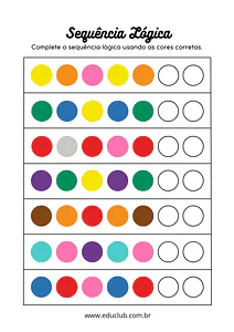 Atividade de sequência das cores