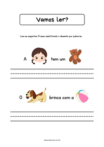 Frases para aprender a ler e escrever