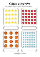 Atividade registre os números para 1º Ano de Números, Matemática - Material educacional