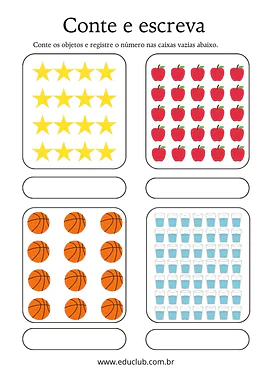 Atividade registre os números para 1º Ano de Números, Matemática - Material educacional