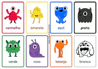 Monstrinho das cores para imprimir Monstrinho das cores para imprimir para Creche, Pré-Escola de Cores, Artes - Material educacional