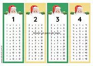 Tabuada de Natal do 1 ao 12 Tabuada de Natal do 1 ao 12 para 5º Ano, 4º Ano, 3º Ano, 2º Ano de Datas Comemorativas, Operações básicas, Natal, Matemáti...