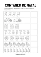 Atividades de Natal de matemática Atividades de Natal de matemática para 1º Ano, Pré-Escola de Datas Comemorativas, Números, Natal, Matemática - Material ed...