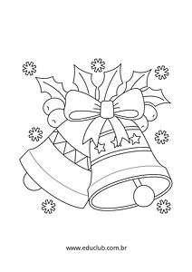 Sino de Natal para colorir