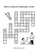 Cruzadinha da multiplicação e divisão