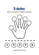 Quantos dedos há? Quantos dedos há? para Creche, Pré-Escola de Números, Matemática - Material educacional