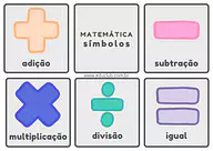 Símbolos da Matemática Símbolos da Matemática para 5º Ano, 4º Ano, 3º Ano, 2º Ano, 1º Ano de Matemática, Símbolos Matemáticos - Material educacional