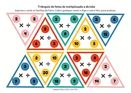 Contas de divisão e multiplicação todas as tabuadas
