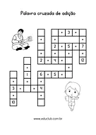 Cruzadinha da adição para 1º Ano de Operações básicas, Matemática - Material educacional