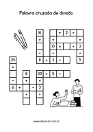 Cruzadinha da divisão para 3º Ano, 2º Ano de Operações básicas, Matemática - Material educacional