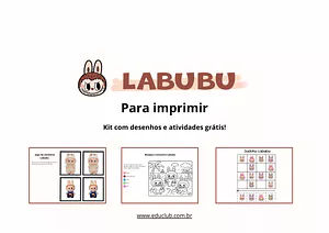 Labubu para imprimir: kit com desenhos e atividades grátis