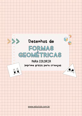 Desenhos de formas geométricas para colorir para Pré-Escola de Geometria, Figuras Geométricas - Material educacional