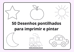 50 desenhos pontilhados para imprimir e pintar