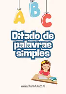 Ditado de palavras simples Ditado de palavras simples para 2º Ano, 1º Ano de Língua Portuguesa, Ditado - Material educacional