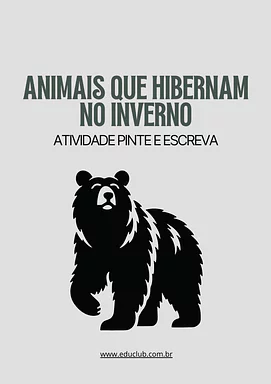 Atividade sobre animais que hibernam no inverno para 2º Ano, 1º Ano de Ciências, Seres Vivos - Material educacional