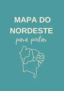 Mapa da região Nordeste para colorir