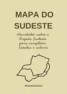 Atividades sobre a Região Sudeste para completar Estados e colorir para 5º Ano, 4º Ano, 3º Ano de Geografia, Brasil - Mate...