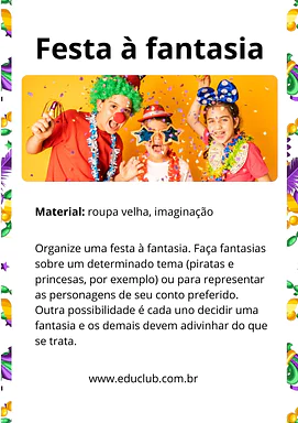 Festa à fantasia para 2º Ano, 1º Ano, Pré-Escola de Brincadeiras - Material educacional